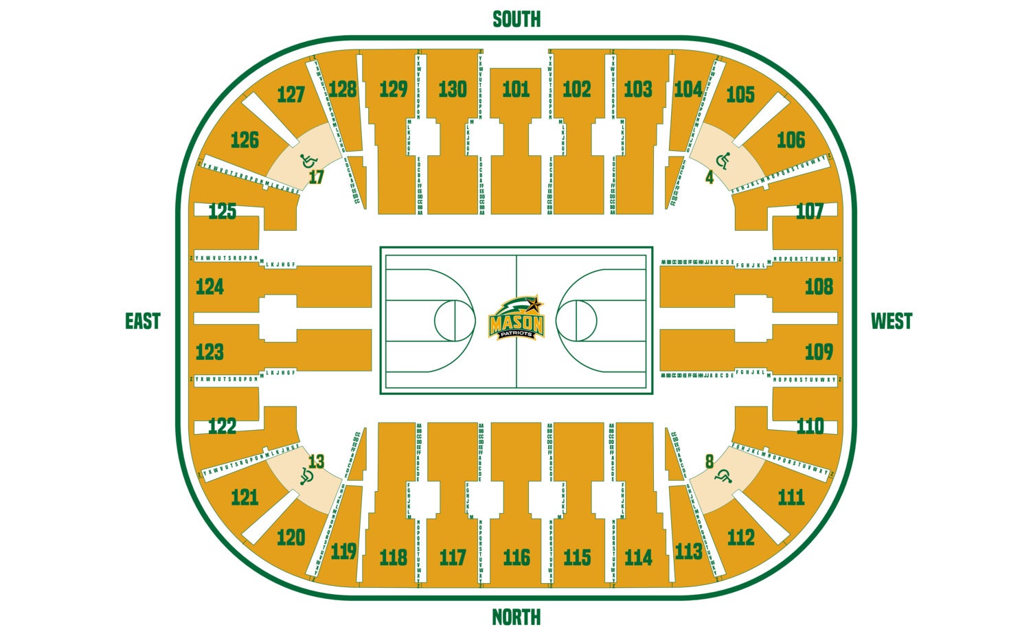 Seating Charts Eaglebank Arena