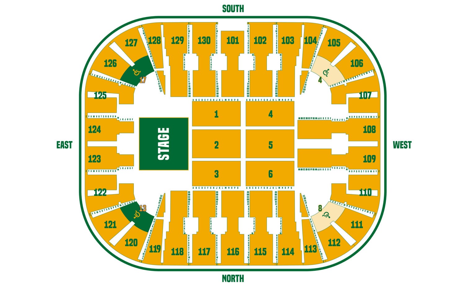 Seating Charts Eaglebank Arena